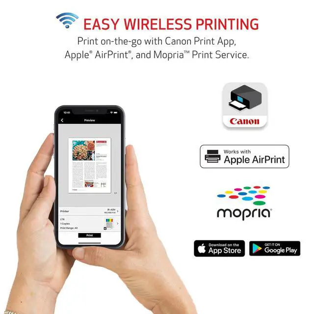 Alt view image 6 of 6 - PIXMA TR4720 All-in-One Wireless Printer, Home Use with Auto Document Feeder, Mobile Printing and Built-in Fax, Black