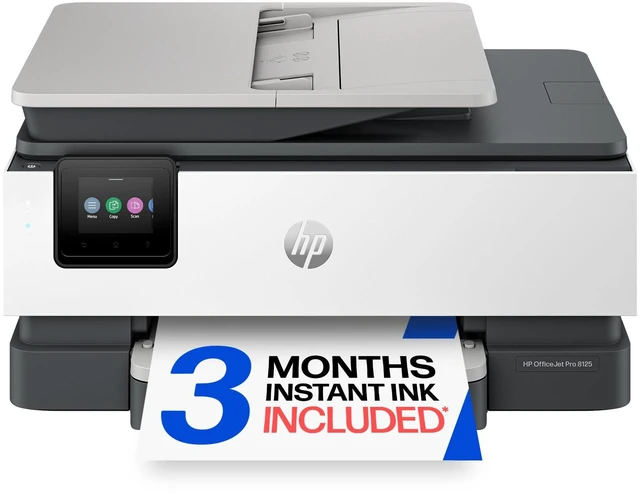 Main image of OfficeJet Pro 8125 Wireless All-in-One Color Inkjet Printer, Print, Scan, Copy, ADF, Duplex Printing Best-for-Home Office, 3 Month Trial of Instant Ink Included, AI-Capable (C2VJ4A)