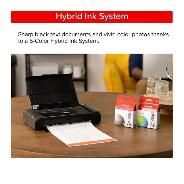 Alt view image 5 of 6 - PIXMA TR160 Wireless Portable Lightweight Compact Printer, 50-Sheet Paper Tray and 1.44" Display - Print On-The-Go