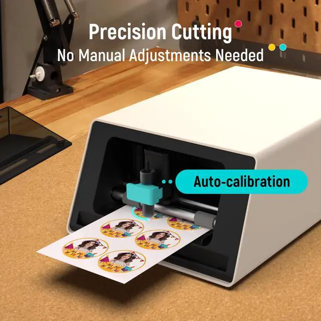 Alt view image 4 of 6 - PixCut S1 Color Sticker Printer & Cutting Machine - All-in-One Sticker Maker for DIY Crafts, Custom Labels & Gifts. Thermal Dye-Sublimation Photo Printer, 300 DPI, Precise AI Auto-Cutting