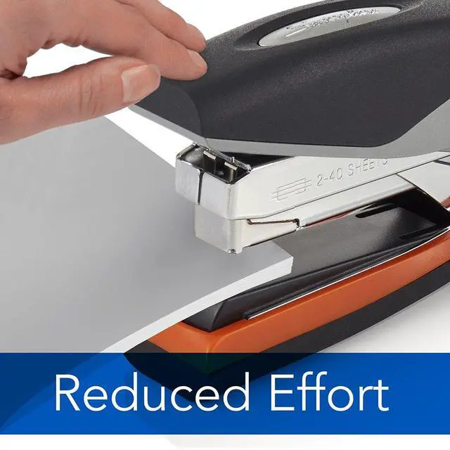 Alt view image 3 of 6 - Optima Stapler Full Size Black/Silver | 40 Sheet Capacity | Reduced Effort | Jam Free | Pack of 6