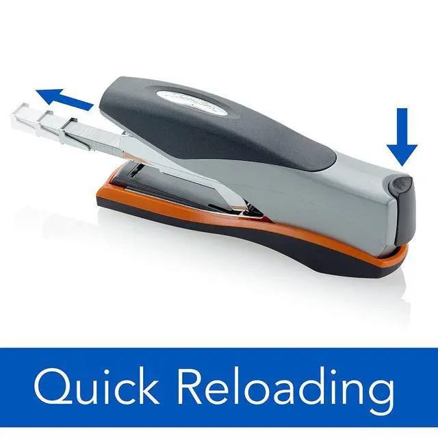 Alt view image 4 of 6 - Optima Stapler Full Size Black/Silver | 40 Sheet Capacity | Reduced Effort | Jam Free | Pack of 6