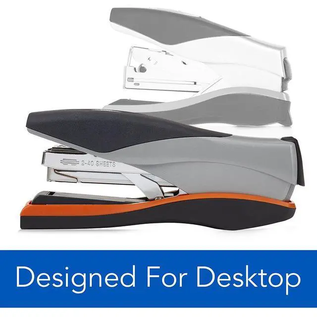 Alt view image 5 of 6 - Optima Stapler Full Size Black/Silver | 40 Sheet Capacity | Reduced Effort | Jam Free | Pack of 6