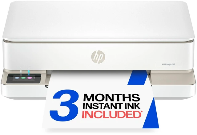 Main image of Envy 6155 Wireless All-in-One Color Inkjet Printer, Print, Scan, Copy, Duplex Printing Best-for-Home, 3 Month Trial of Instant Ink Included, AI-Capable (C2WR7A) Portobello