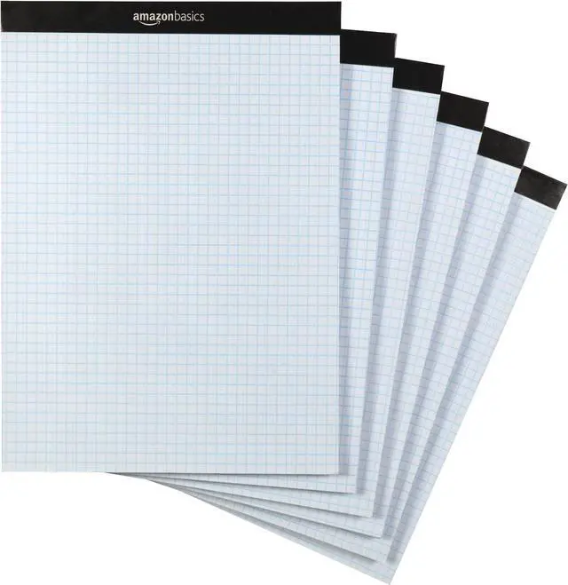 Main image of Quad-Ruled Graph Paper Pad, 4x4 Grid, Perforated Sheets, Letter Size 8.5" x 11", White, 100 Sheets per Pad, (Pack of 36)