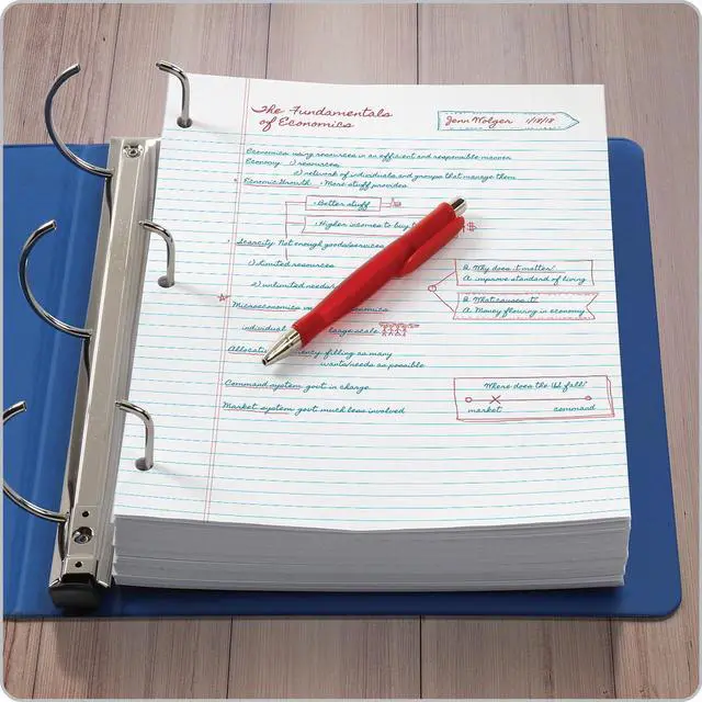 Alt view image 3 of 6 - Loose Leaf Paper,500 Sheets,College Rule Filler Notebook Paper,8-1/2" x 11",3-Hole Punched Fits 3-Ring Binders (62349),(Pack of 10)