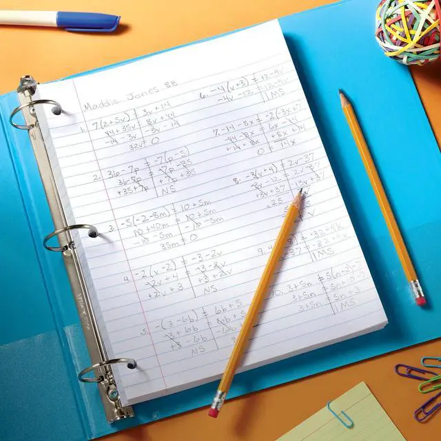 Alt view image 6 of 6 - Loose Leaf Paper,500 Sheets,College Rule Filler Notebook Paper,8-1/2" x 11",3-Hole Punched Fits 3-Ring Binders (62349),(Pack of 10)