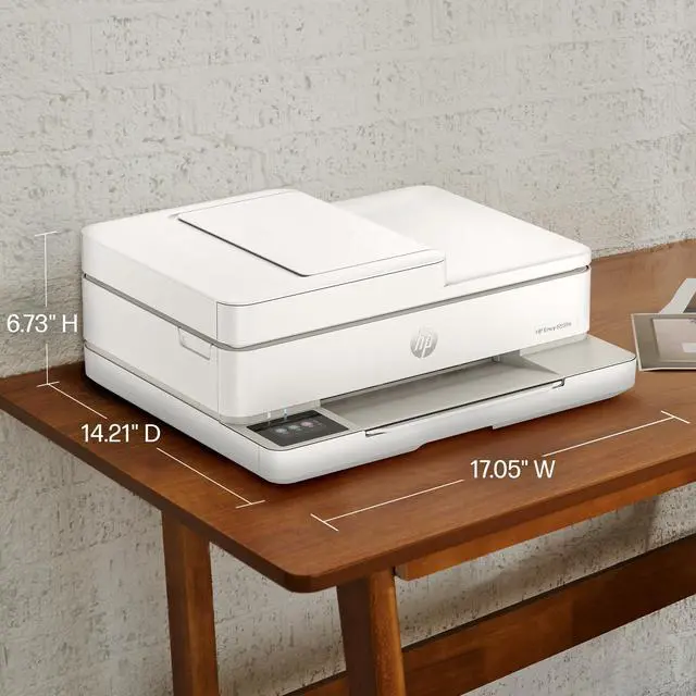 Alt view image 6 of 6 - Envy 6555e Wireless All-in-One Color Inkjet Printer, Portobello, Print, scan, Copy, Duplex Printing Best-for-Home, 3 Month Instant Ink Trial Included, AI-Enabled (714N5A)
