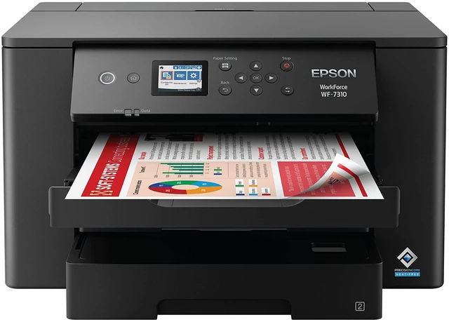 Main image of Workforce Pro WF-7310 Wireless Wide-Format Printer with Print up to 13" x 19" Auto Double-Sided Printing max 11" x 17", 500-sheet Capacity, 2.4" Color Display, Smart Panel App - Black
