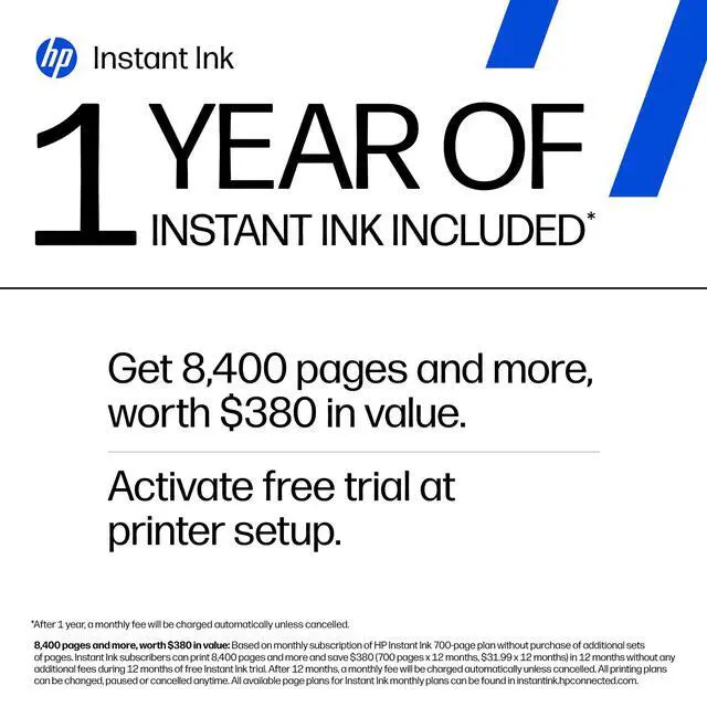 Alt view image 3 of 6 - OfficeJet Pro 8139 Wireless All-in-One Color Inkjet Printer, Print, Scan, Copy, Fax, ADF, Duplex Printing Best-for-Home-Office, 1 Year Trial of Instant Ink Included, AI-Capable (C2VK3A)