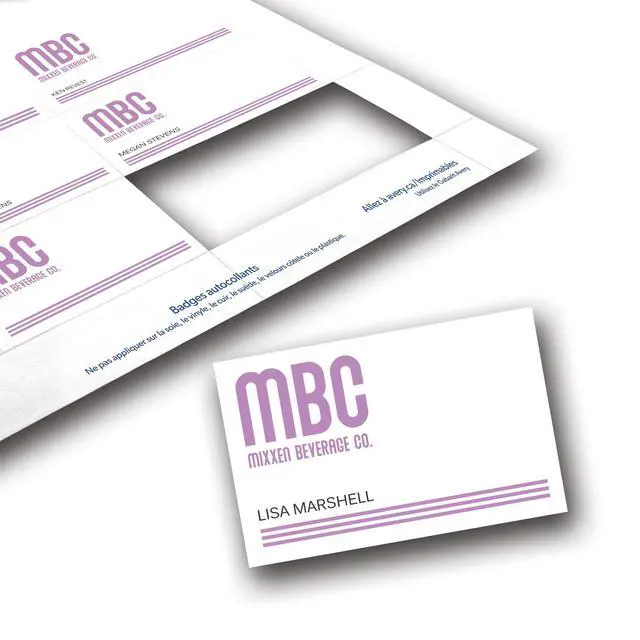 Alt view image 2 of 6 - Customizable Name Badge Inserts, 2.25" x 3.5", White, 400 Printable Name Tag Inserts (5390) (Pack of 5)