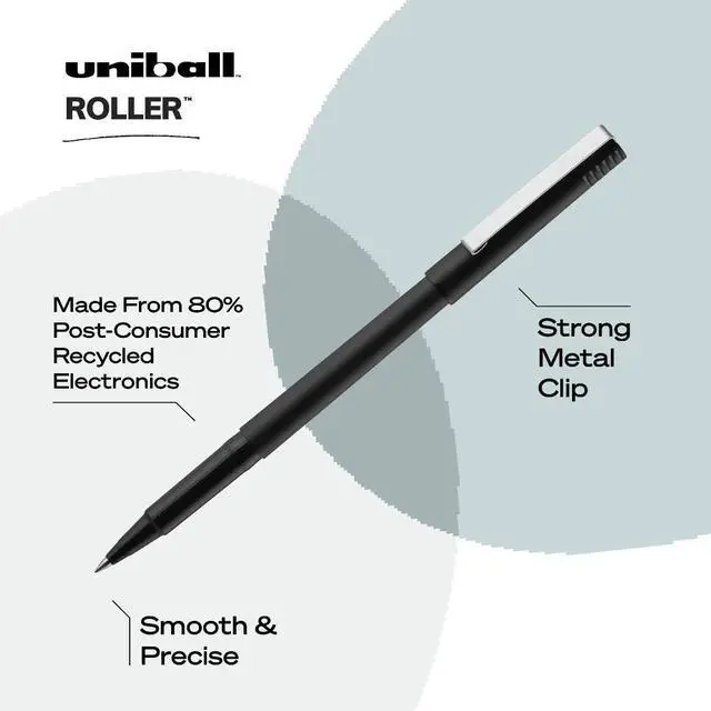 Alt view image 4 of 6 - uniball Roller Rollerball Pens,Micro Point (0.5mm),Black,(Pack of 144)