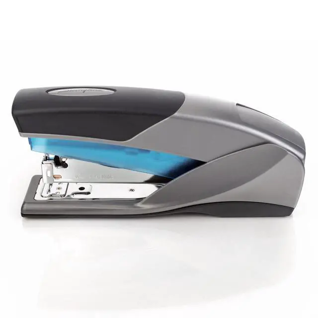 Alt view image 5 of 6 - Stapler, 25 Sheet Capacity, Optima 25, Jam Free, Reduced Effort, Soft Grip, Blue and Gray (66404) (Pack of 6)