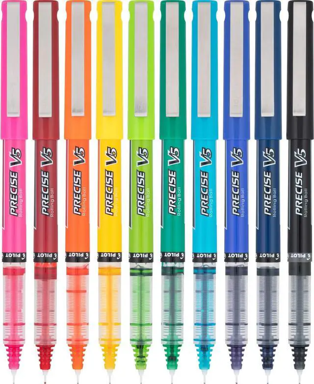 Main image of Precise V5 Capped Liquid Ink Rollerball Pens, Extra Fine Point Ink Pens 0.5 mm, Colored, Assorted Colors, Deal for School, Journaling, & Office Writing (Pack of 120)