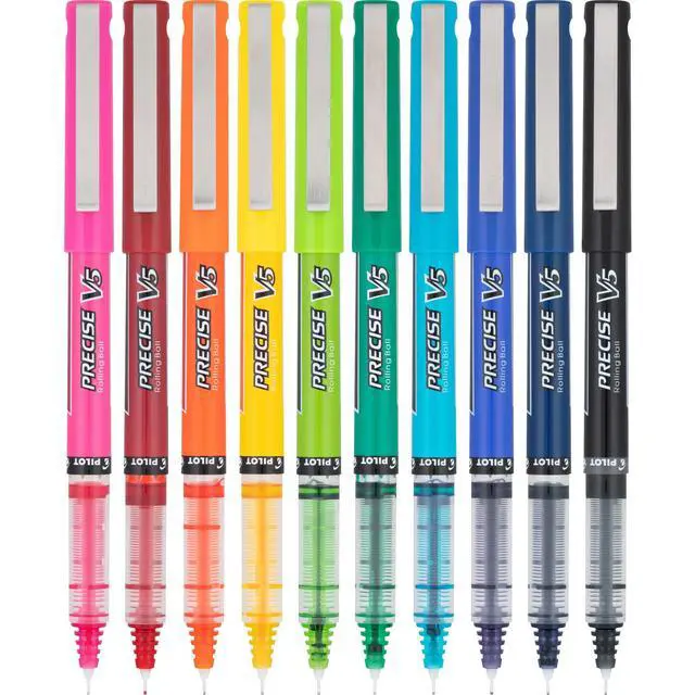 Alt view image 2 of 6 - Precise V5 Capped Liquid Ink Rollerball Pens, Extra Fine Point Ink Pens 0.5 mm, Colored, Assorted Colors, Deal for School, Journaling, & Office Writing (Pack of 120)