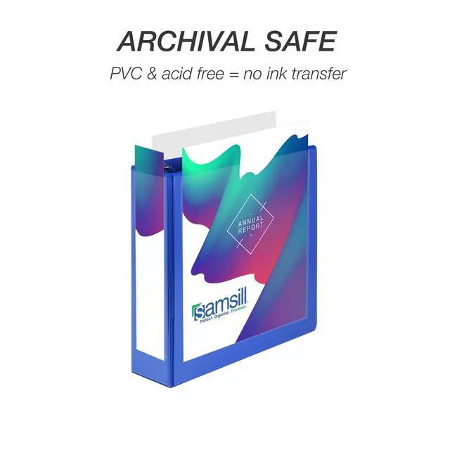 Alt view image 5 of 6 - 3 Inch 3 Ring Binders, Economy Round Ring, Clear View Cover, 550 Sheet Capacity - for School, Home, Office - Blue, 12 Pack