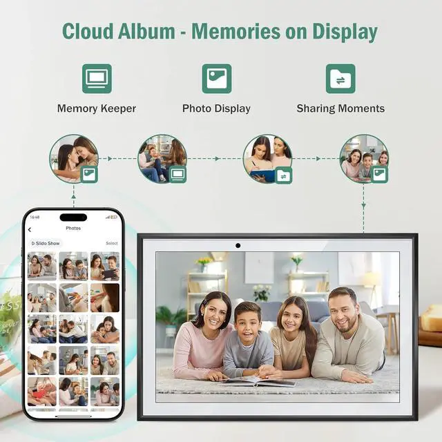 Alt view image 6 of 6 - WiFi Digital Calendar Smart Family Planner,Chore Charts, AI Meal Planning, Smart Touchscreen Interactive Display for Schedules and Cloud Photo Desk Calendar Refills, 10.1''