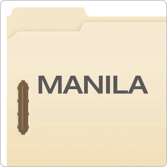 Alt view image 6 of 6 - Fastener File Folders,2 Fasteners,Pockets with Prongs,File Organizers for School,Home and Office,Letter Size,Manila,1/3 Cut Tabs,in Left,Right,Center Positions,50 Per Box (FM213),(Pack of 5)