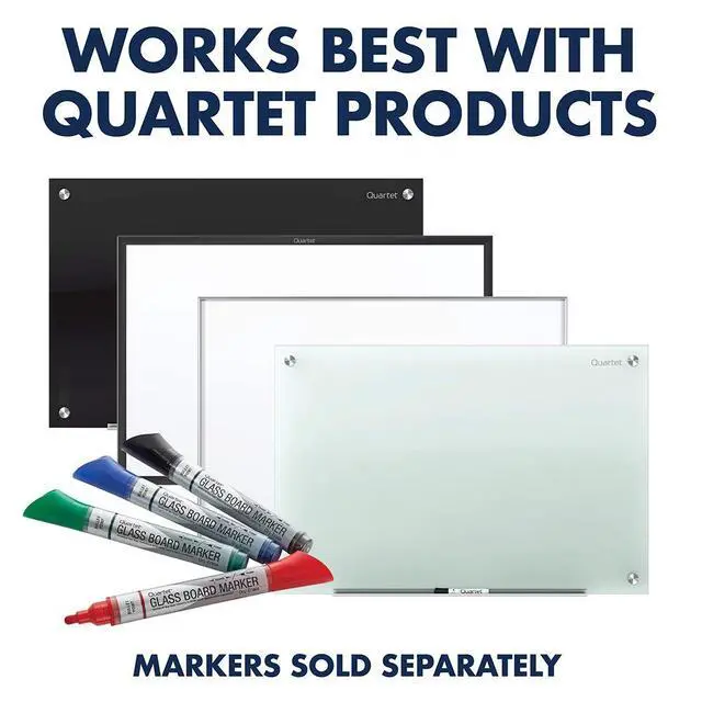 Alt view image 5 of 6 - Glass Dry Erase White Board Eraser,Magnetic,Whiteboard Eraser,Silver (SFEB3),(Pack of 12)