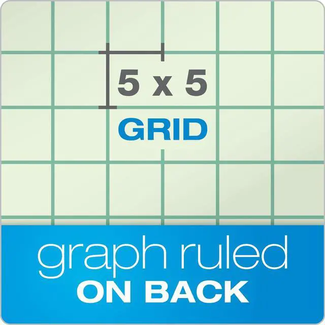 Alt view image 2 of 6 - Engineering Notebooks,Graph Notebooks,Quad Ruled Pad,8-1/2" x 11",Glue, 5 x 5 Graph Rule on Back,Green Tint Paper,3-Hole Punched,100 Sheets per Pad (35507A),(Pack of 36)