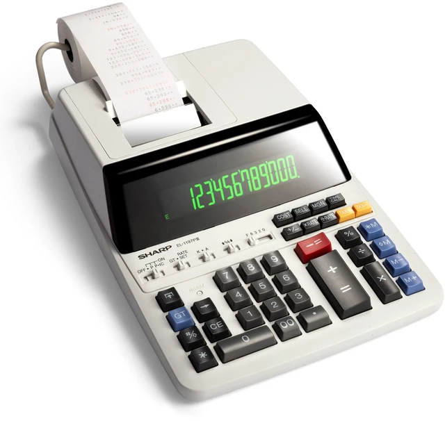 Main image of EL-1197PIII Heavy Duty Color Printing Calculator with Clock and Calendar