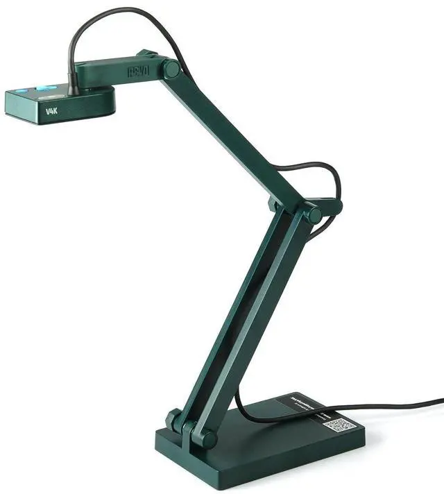 Main image of V4K Ultra High Definition 8MP USB Document Camera Mac OS, Windows, Chromebook Compatible for Live Demo, Web Conferencing, Distance Learning, Remote Teaching, Green