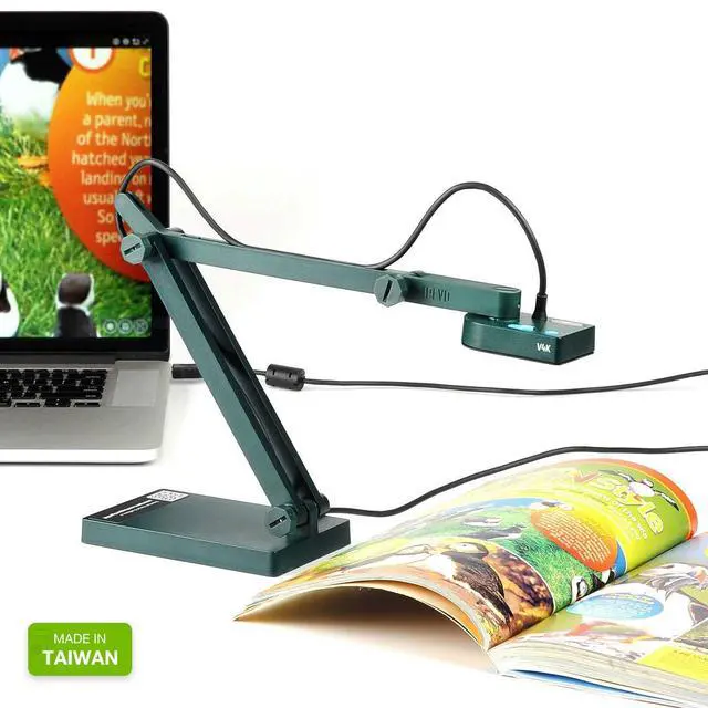 Alt view image 3 of 6 - V4K Ultra High Definition 8MP USB Document Camera Mac OS, Windows, Chromebook Compatible for Live Demo, Web Conferencing, Distance Learning, Remote Teaching, Green