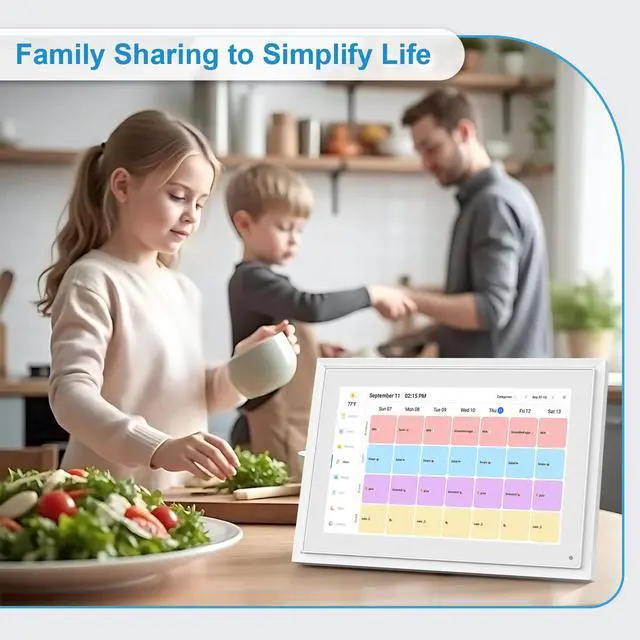 Alt view image 6 of 6 - 10.1 Inch Digital Calendar+Digital Picture Frame, 2026 Desk Calendar Smart WiFi Planner & Chore Chart, IPS HD Interactive Touchscreen Display Gifts for Women Men, Gifts for Mom Dad