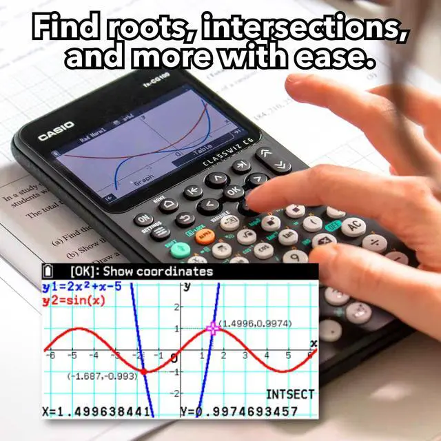 Alt view image 4 of 6 - fx-CG100 ClassWiz® Color Graphing Calculator with 3D Graph & Python | Large High-Res Display, Basic & Advanced Functions | Ideal for Exams, STEM, Programming & Advanced