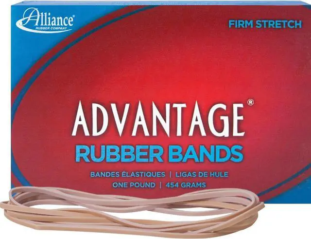 Main image of Rubber 27405 Advantage Rubber Bands Size #117B, 1 lb Box Contains Approx. 200 Bands (7" x 1/8", Natural Crepe), Beige (Pack of 10)