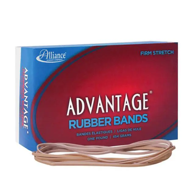 Alt view image 2 of 6 - Rubber 27405 Advantage Rubber Bands Size #117B, 1 lb Box Contains Approx. 200 Bands (7" x 1/8", Natural Crepe), Beige (Pack of 10)