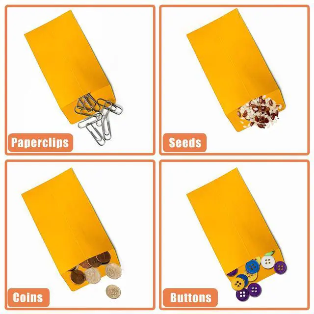 Alt view image 4 of 5 - #1 4800 Pcs Small Coin Envelopes 2.25" x 3.5" with Gummed Flap, Yellow Kraft Mini Envelopes for Storing Keys, Stamps, Seeds, Tips and Small Items (4800)