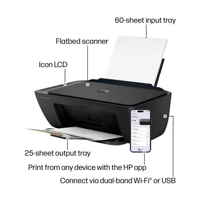 Alt view image 5 of 6 - DeskJet 2955 Wireless All-in-One Color Inkjet Printer, Scanner, Copier, Best-for-Home, 3 Month Trial of Instant Ink Included, AI-Capable (A24HJA)
