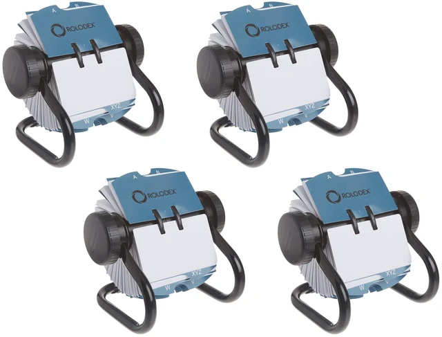 Main image of ® Open Metal Single Rotary File 2 1/4" x 4" 500 Cards Black (Pack of 4)