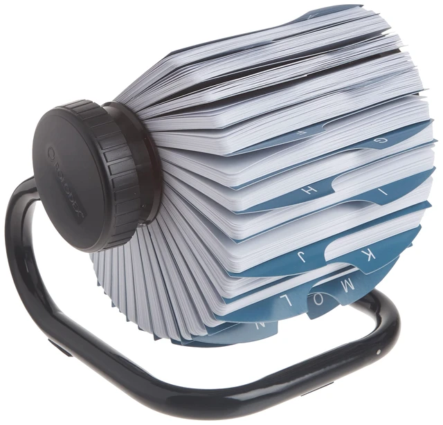 Alt view image 3 of 6 - ® Open Metal Single Rotary File 2 1/4" x 4" 500 Cards Black (Pack of 4)