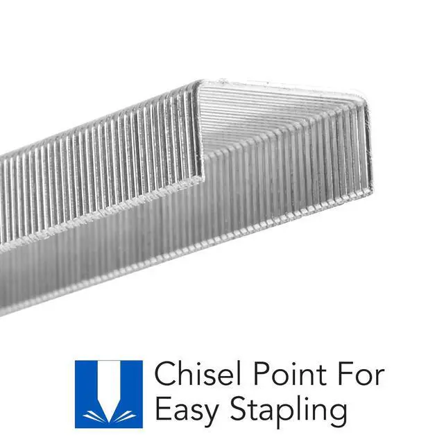 Alt view image 3 of 6 - Staples, Heavy Duty, 1/4" Length, 25 Sheet Capacity, 100/Strip, 5000/Box, (79394) (Pack of 10)