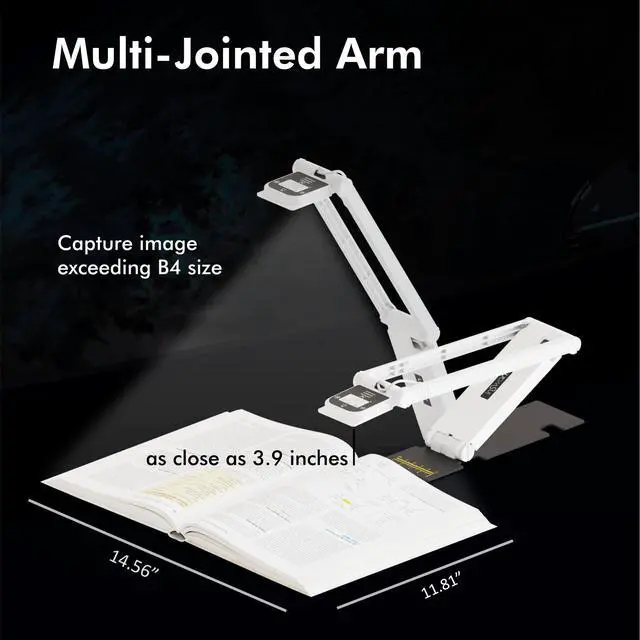 Alt view image 6 of 6 - INS-Flip 4 Foldable 4K 13MP Document Camera, LED, Mic,Light 0.67 lbs | Auto Focus, Plug & Play, Portable design, ultra-slim 0.68, Works with Windows/Mac/Chromebook, Ideal for teaching & learning