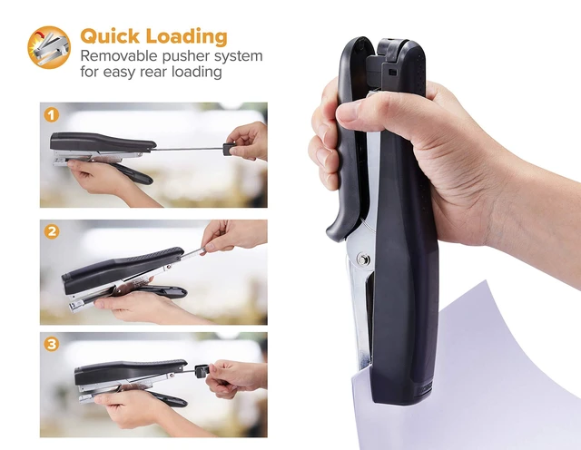 Alt view image 4 of 6 - Office B8 Xtreme Duty 45 Sheet Plier Stapler, Black (B8HDP) (Pack of 6)