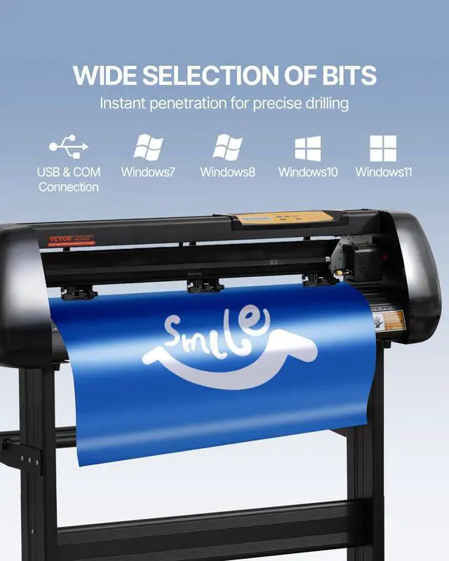Alt view image 3 of 6 - Vinyl Cutter Machine, Upgraded 28 Inch Paper Feed Cutting Plotter Bundle, Adjustable Force & Speed Vinyl Printer with Powerful Stepper Motors, Signmaster Software Compatible with Windows System
