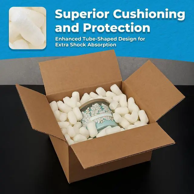 Alt view image 6 of 6 - MagicWater Packing Peanuts for Shipping - 3.5 Cu Ft - Bio Tube Recycled Compostable & Biodegradable Void Filler - Cushion for Shipping Packaging - Dust-Free & Abrasion Resistant - Non Styrofoam