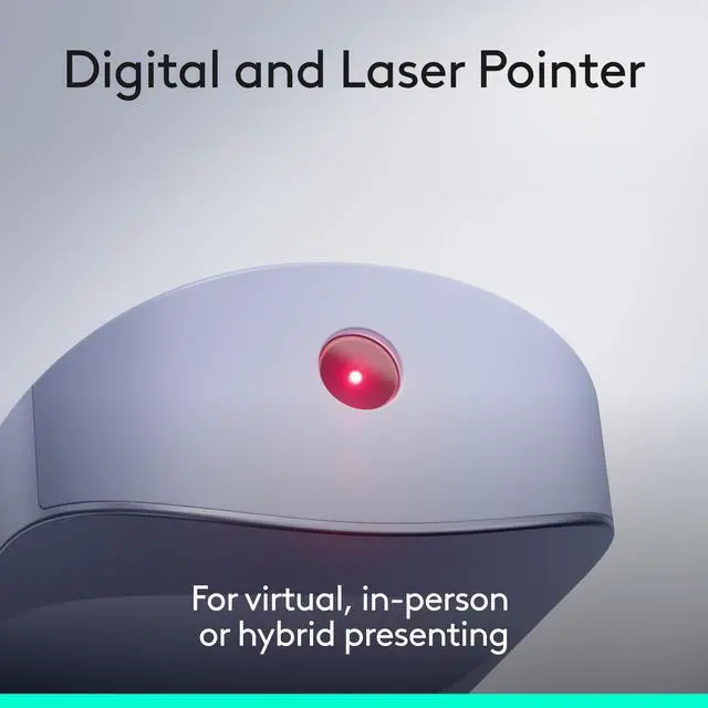 Alt view image 6 of 6 - Spotlight 2 Presentation Remote Wireless Clicker - Light Lilac | Clicker with haptics, digital highlighting, customizable actions, laser pointer, quick charge, Bluetooth, USB-C