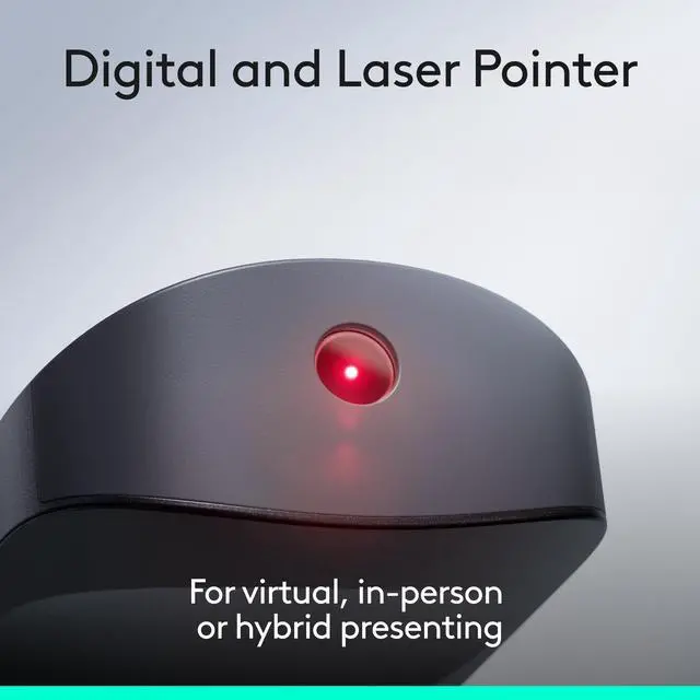 Alt view image 6 of 6 - Spotlight 2 Presentation Remote Wireless Clicker Haptics - Black | Digital Highlighting, Customizable Actions, Laser Pointer, Quick Charge, Bluetooth, USB-C