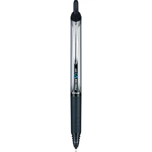 Alt view image 2 of 5 - Precise V7 RT Refillable & Retractable Liquid Ink Rollerball Pens, Black Ink Pens, Fine Point (0.7 mm), 14-count - Ideal for School, Journaling, and Office Writing (Pack of 7)