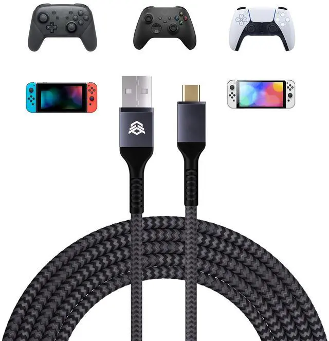 Main image of 13.12FT Charging Cable for ps5 Controller, Replacement USB C Cord for Gamepad, Universal Data Cord Accessories for Xbox Core/Elite Series 2 / Switch Pro Controller