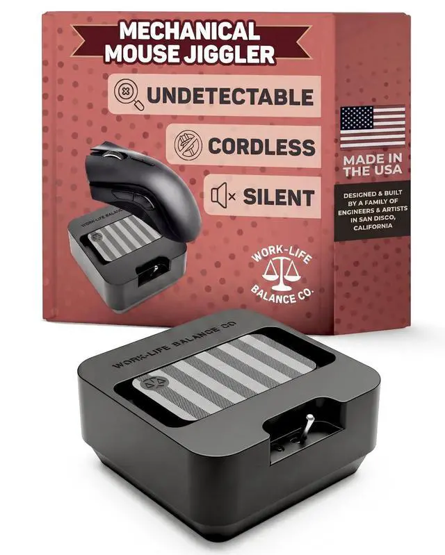 Main image of Mechanical Mouse Jiggler, No USB, Cordless, Silent Undetectable Mouse Mover