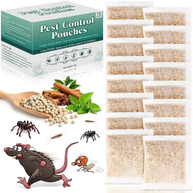 Main image of 16 Pack Spider Repellent Pouches, Natural Based Spider, Silverfish, Pest Repellent Indoor, Keep Insect Ants Mouse Cockroaches Moths Bugs Away, Pest Repellant Pouch Indoor Home