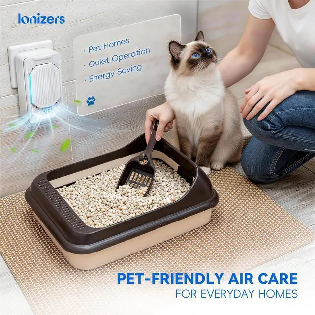 Alt view image 2 of 7 - Air Purifiers for Home Pets (2 Pack), Air Ionizers Plug In for Bedroom, Office & Kitchen, Portable Quiet Odor Reducer for Pets, Smoke, Dust & Pollen, Air Freshener, Easy to Use, Low Noise