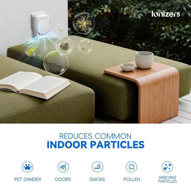 Alt view image 7 of 7 - Air Purifiers for Home Pets (2 Pack), Air Ionizers Plug In for Bedroom, Office & Kitchen, Portable Quiet Odor Reducer for Pets, Smoke, Dust & Pollen, Air Freshener, Easy to Use, Low Noise