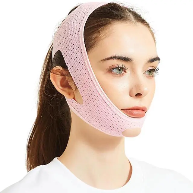 Main image of Chin Strap for Sleeping, Chin Strap for CPAP Users, Jaw Strap for Sleep Apnea, Adjustable & Breathable Chin Strap, Anti Snoring Devices,Snore Stopper for Men and Women, (Pink/M)