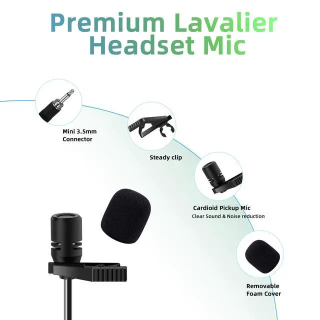Alt view image 4 of 7 - Lapel Wireless Microphone System with Headset & Lavalier Mics, 4 Channel UHF Metal Receiver with 2 Handheld Microphones & 2 Bodypacks, 300ft Range for Singing, Church, Karaoke, Wedding